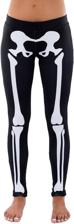 Skeleton Halloween Costume Leggings - Skeleton Tights for Women | Amazon (US)