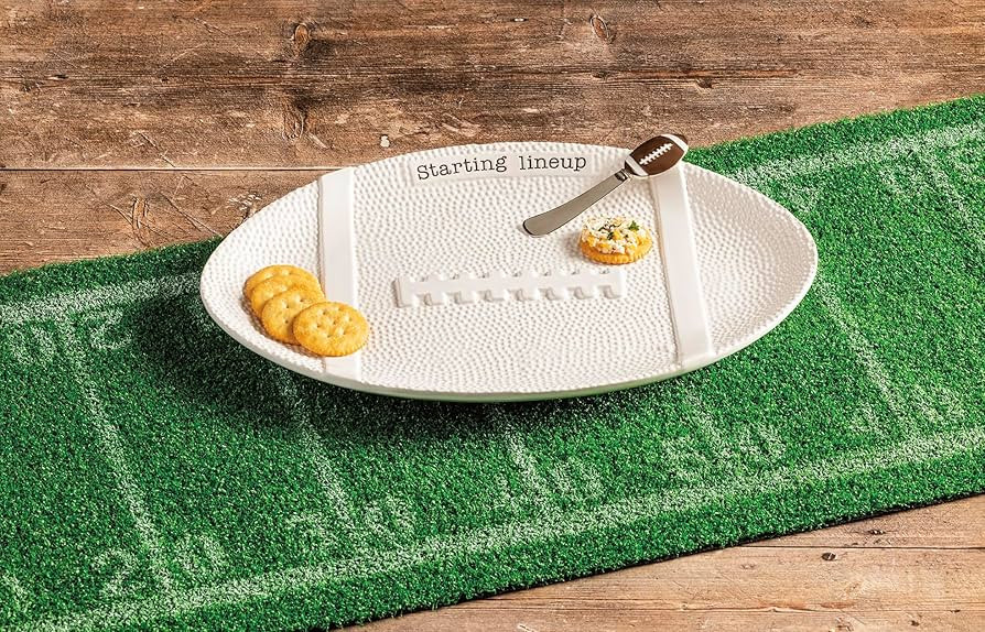 Mud Pie Figural Football Platter with Football Spreader | Amazon (US)