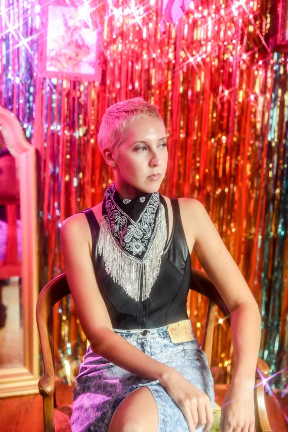 Rhinestone fringe bandana, bridesmaid proposal | Etsy (US)