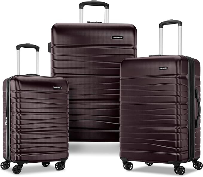 Samsonite Evolve SE Hardside Expandable Luggage with Double Spinner Wheels, Cordovan, 3PC Set (CO... | Amazon (US)