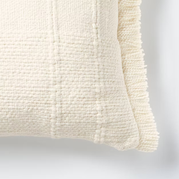 Woven Plaid Throw Pillow Cream - Threshold™ designed with Studio McGee | Target