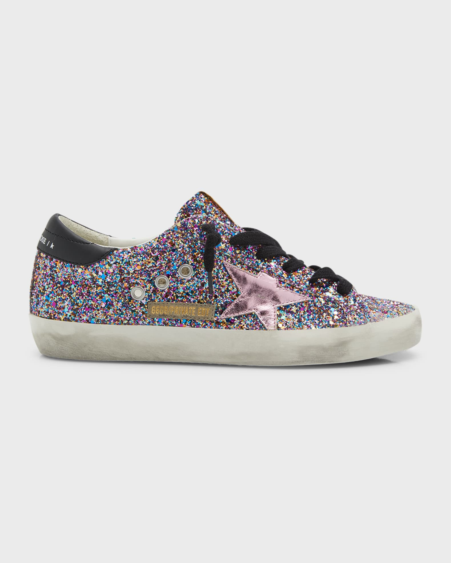Superstar Multicolored Glitter Low-Top Sneakers | Neiman Marcus