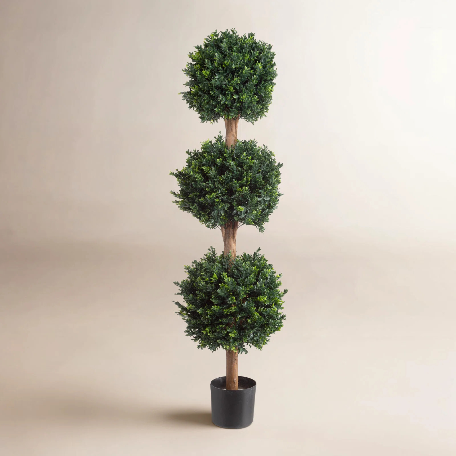 Brooklyn Pure Garden Artificial Tree - 5FT Faux Hedyotis Topiary Ball Plant in Weighted Pot - Fak... | Birch Lane