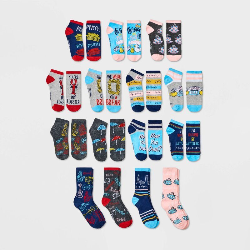 Women's Friends 15 Days of Socks Advent Calendar - Assorted Colors 4-10 | Target