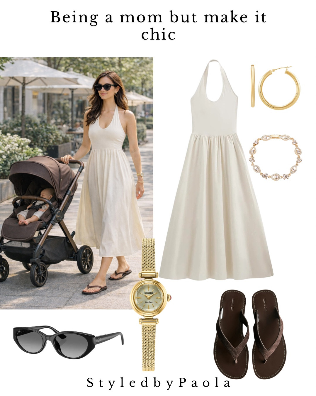 Proof you don’t need a full outfit to look put together 🤍
This effortless mom look is all about clean lines, neutral tones, and timeless accessories.

Flowy dress, simple gold jewelry, comfy sandals—and that’s it.
Minimal effort, maximum impact ✨

Perfect for everyday errands, coffee walks, and those “I still want to feel like me” moments.

Shop everything below 🫶

#LTKSeasonal #LTKootd #LTKU