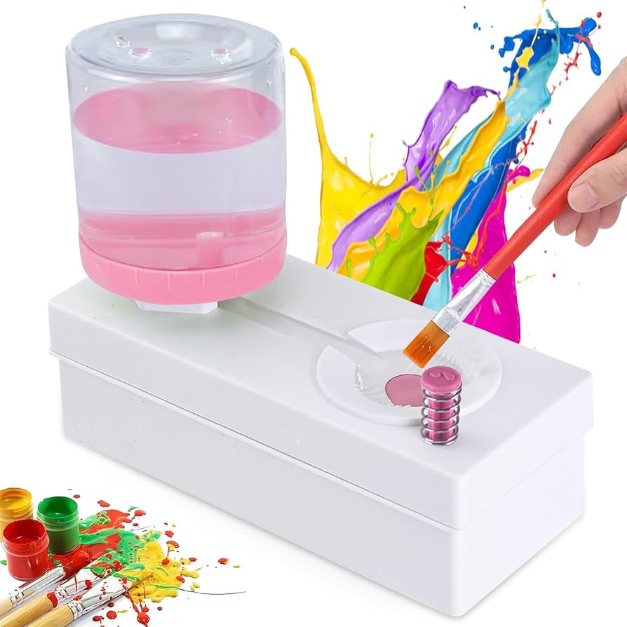 New Paint Brush Cleaner Tools, Brush Rinser Cup Painting Running Water Circulation Art Supplies f... | Amazon (US)