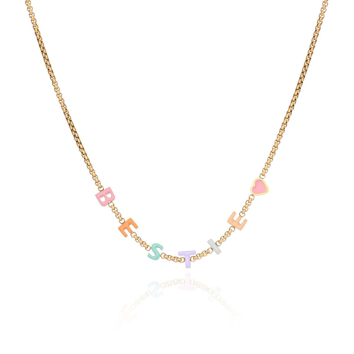 Custom Enamel Name Necklace (Gold) | Abbott Lyon