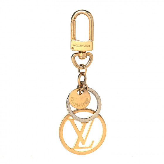LOUIS VUITTON LV Circle Bag Charm Key Holder Gold | FASHIONPHILE (US)