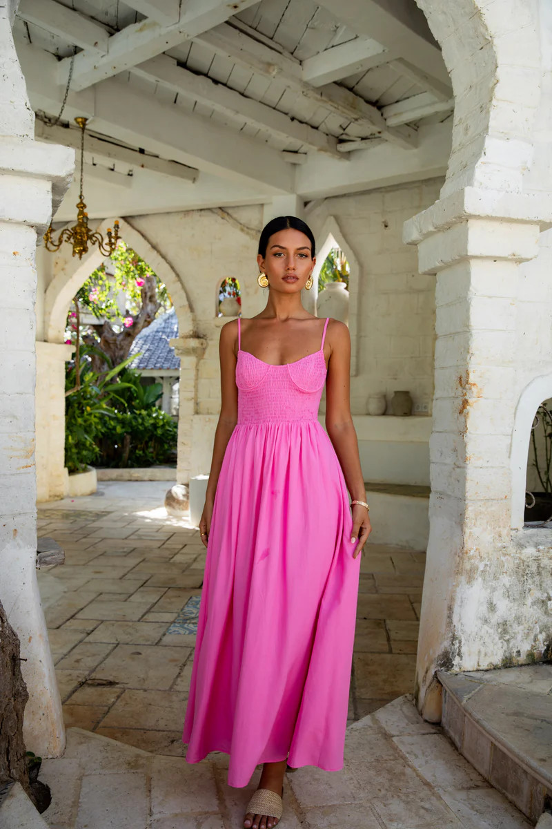 FORTUNATE ONE Blushing Lovers Maxi Dress Pink | Fortunate One