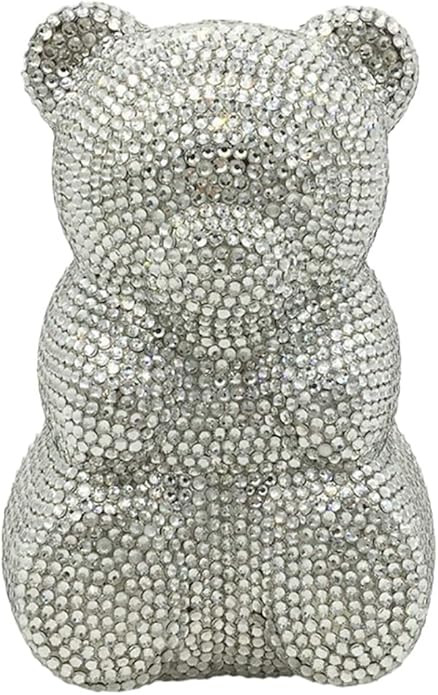Women Cute Crystal Bear Evening Bag Sparkly Rhinestones Clutch Purses for Formal Party Club Cockt... | Amazon (US)
