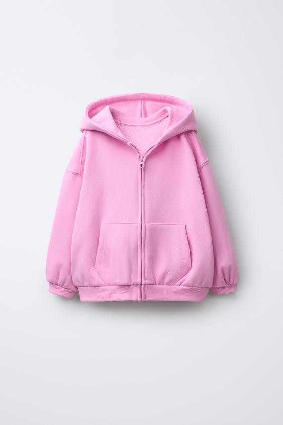 ZIP-UP HOODED SWEATSHIRT | Zara US