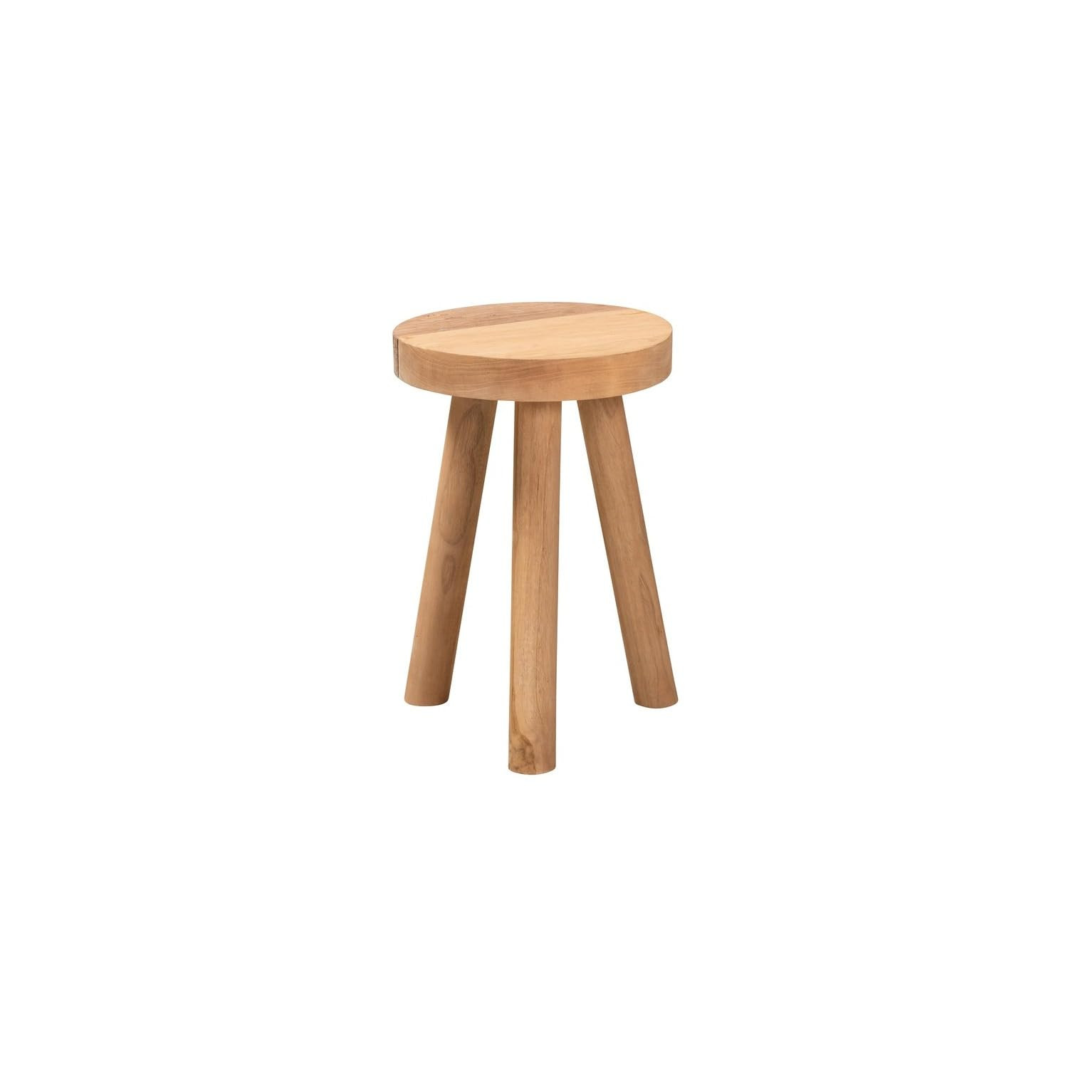 HomeStock Natural Beauty 12.4" L x 12.4" D x 17.5" H Mid-Century Modern Natural Brown Teak Wood O... | Amazon (US)