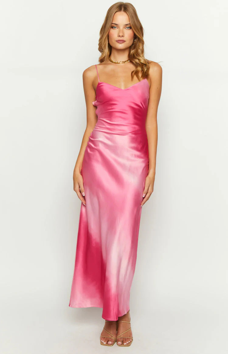 Hanna Pink Ombre Maxi Dress | Beginning Boutique (US)