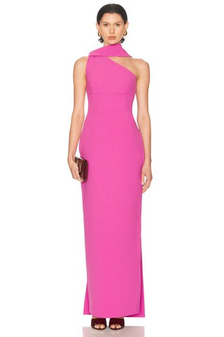 Rachel Gilbert KLEID in Hot Pink - Pink. Size 3 (also in 2). | FWRD 