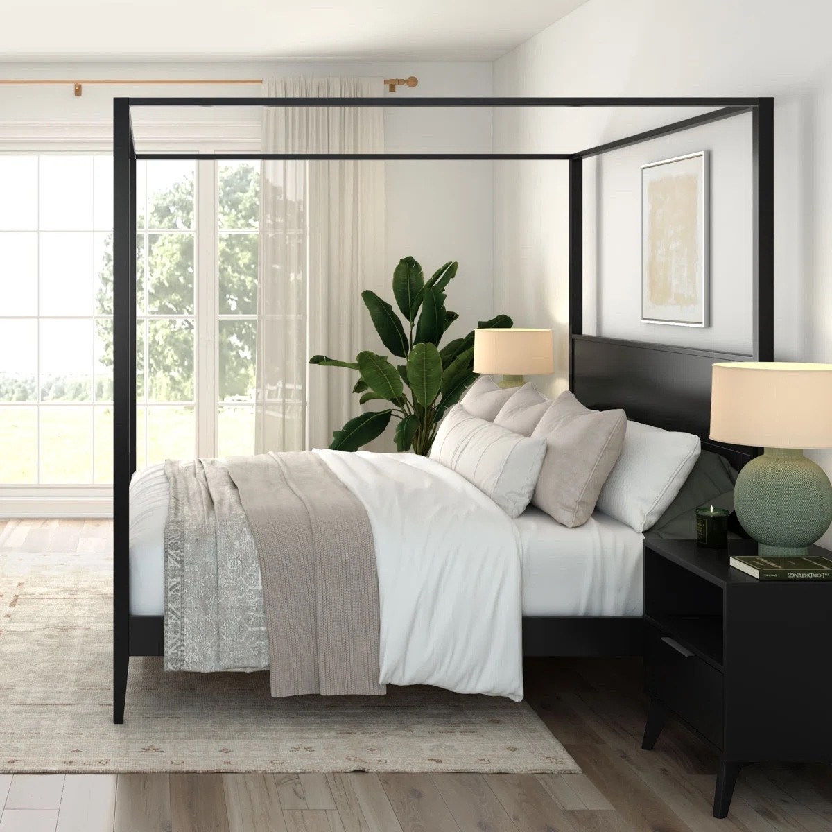 Haven Canopy Bed with Square Post and Wood Headboard

#LTKHome #LTKActive #LTKMothersDay