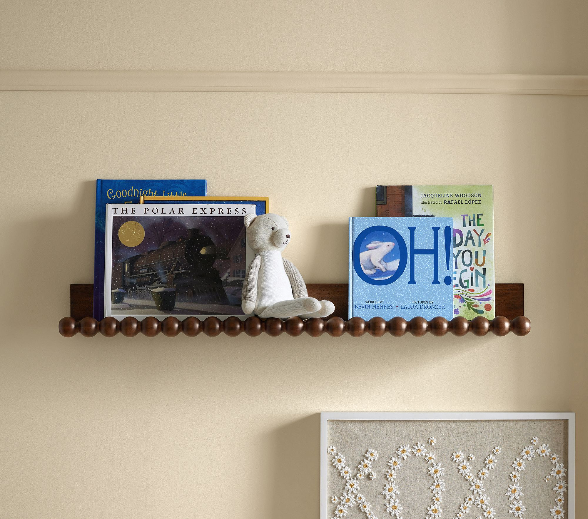 Chris Loves Julia Turned Wood Book Ledge | Pottery Barn Kids