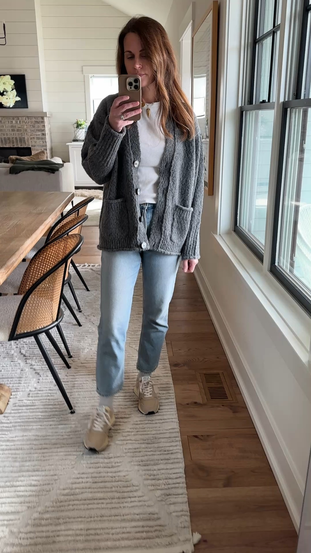 Sweater size XS
Tee size small 
Jeans size 26

#LTKOver40 #LTKStyleTip #LTKSeasonal