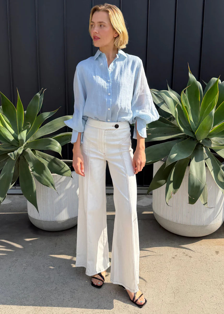 Farrah Denim High Waisted Jeans - Cream | Benaar La