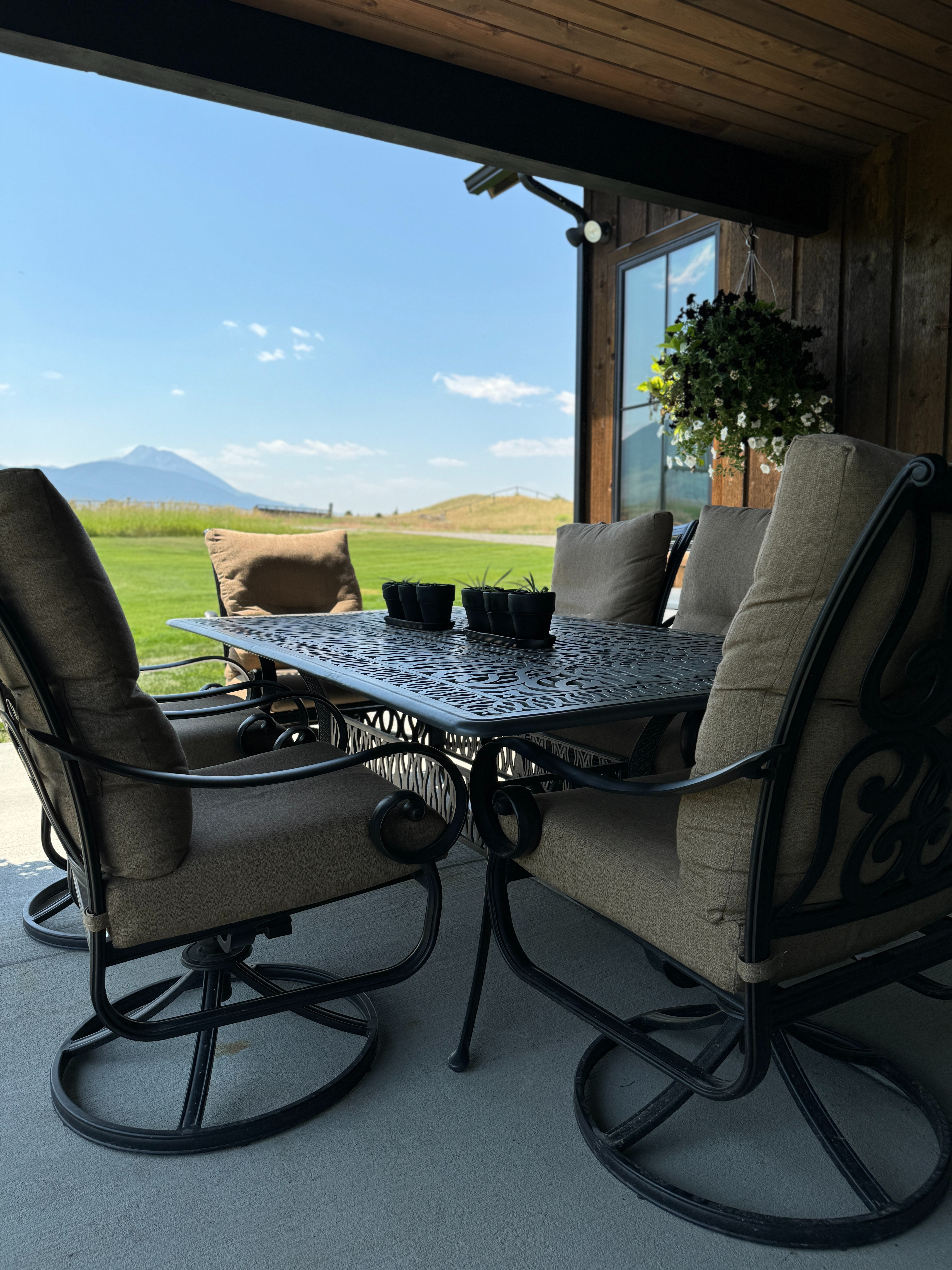 These patio chairs are incredibly comfy — they have super thick cushions with tall backs so you can really sink back into them. They swivel and rock too!  I cannot recommend these patio chairs enough, they are the most comfortable chairs in our ENTIRE home!!!

#ltkhome #liketkit @shop.ltk #wayfair #WayfairPartner @wayfair 

 #LTKHome