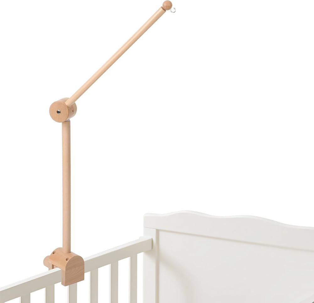 Baby Crib Mobile Arm, Nicemer Wooden Mobile Arm for Crib, 3D 360° Adjustable, Mobile Hanger for ... | Amazon (US)