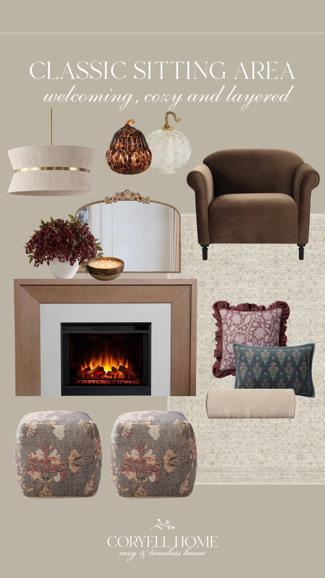 I just love adding prints, layers, and a variety of textures in a room for a more curated feel! This sitting area inspo can be used for a living room, a den or even a small reading nook. These pieces can work into almost any area, even a bedroom. It’s so perfectly moody for a cozy fall season! 😍👏🏻

#LTKSaleAlert #LTKHome #LTKSeasonal