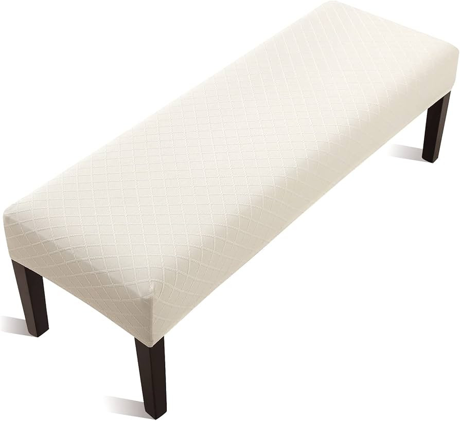 Fuloon Stretch Jacquard Dining Bench Cover - Anti-Dust Removable Bench Slipcover Washable Seat Cu... | Amazon (US)