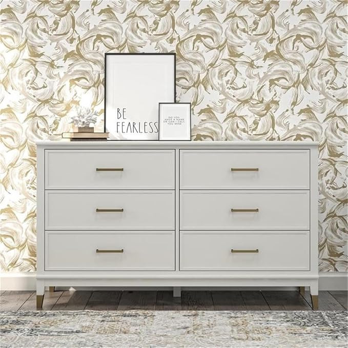 COSMOLiving by COSMOPOLITAN Westerleigh 6 Drawer Dresser, White | Amazon (US)