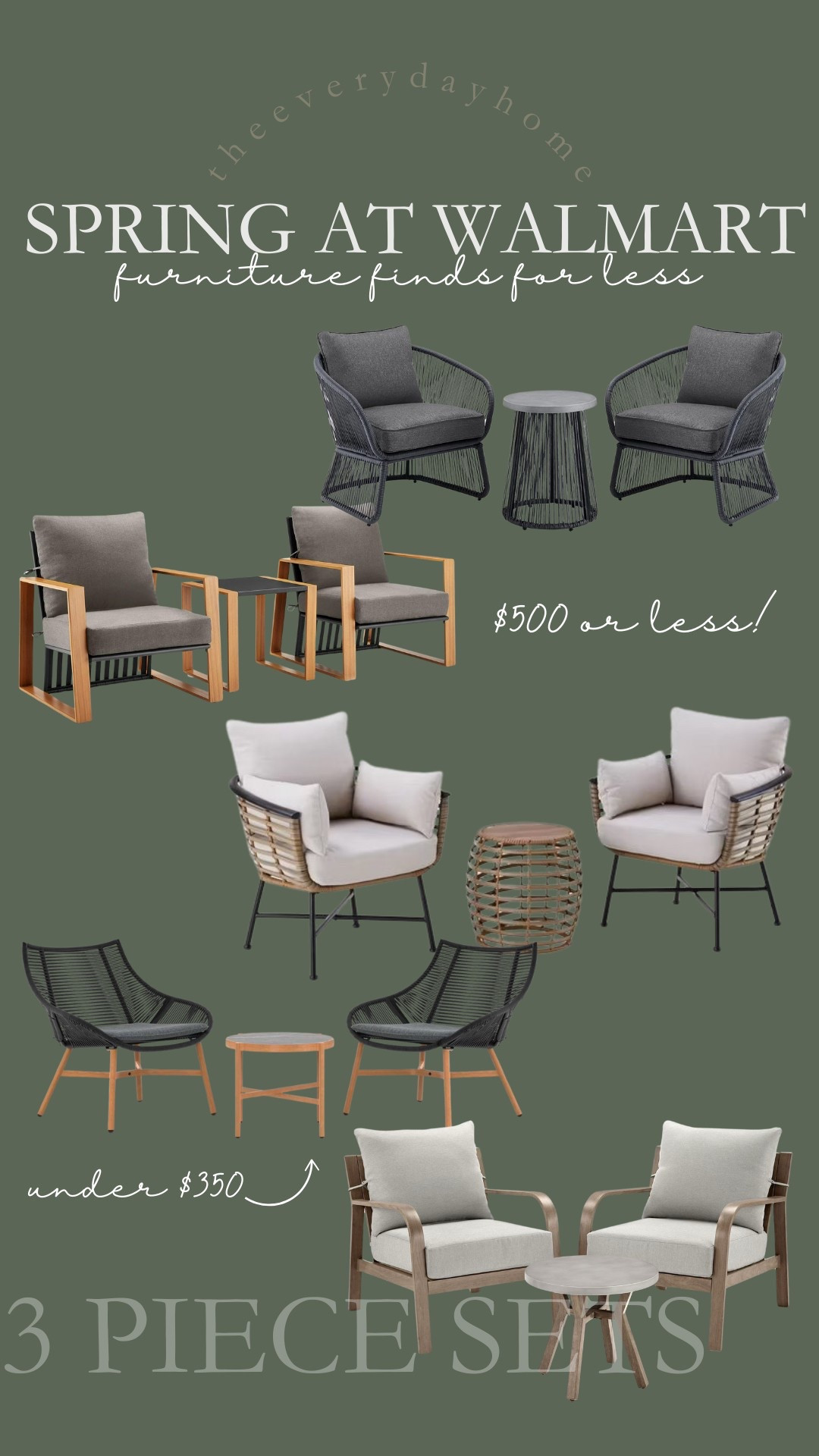 3 piece patio sets from Walmart 🪴

#LTKcanada #LTKsummer #LTKfamily