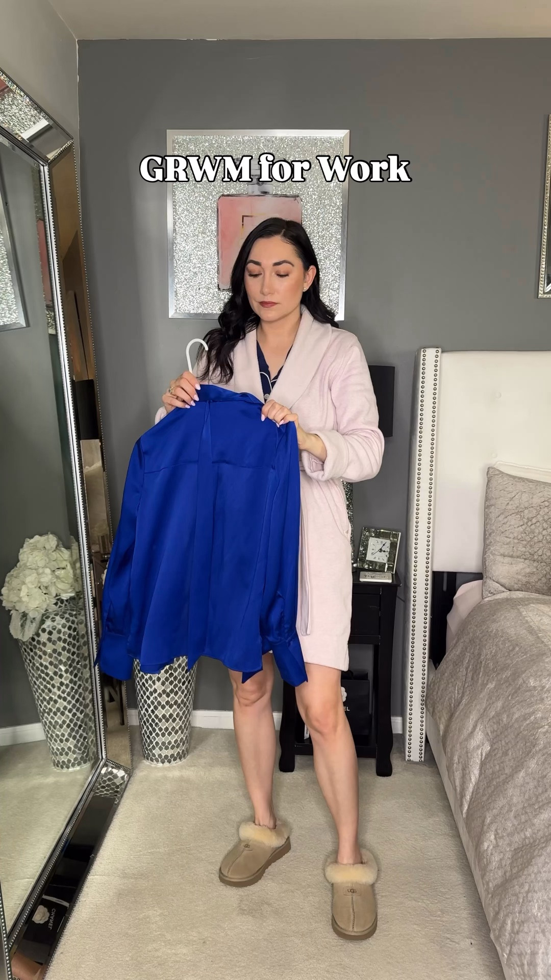 GRWM for Work💙🖤 Trying a mix of blue and black today. Normally I wouldn’t mix the colors but think the contrast of the cobalt blue and black goes really well together. Also, this color blue is trending for spring 2026 so nothing like being on trend for once💁🏻‍♀️ 

#workoutfit #businesscasual #officeoutfit #workwearwednesday #grwm 

#LTKspringtrends #LTKWorkwear #LTKSeasonal