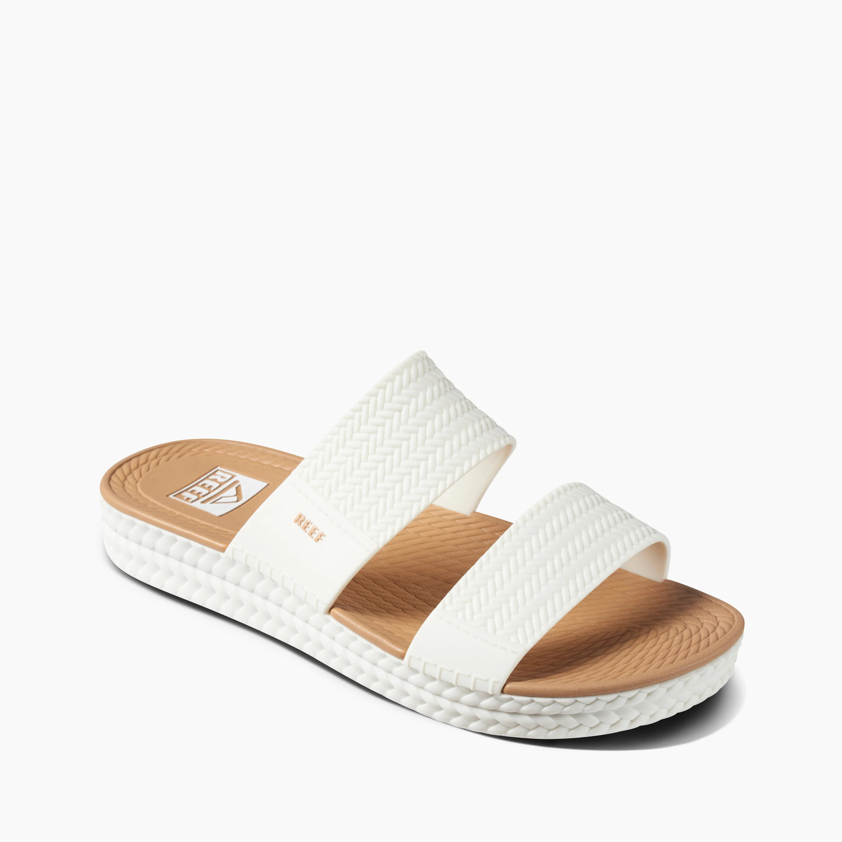 Women's Water Vista Slide Sandals in White/Tan | REEF® | Reef