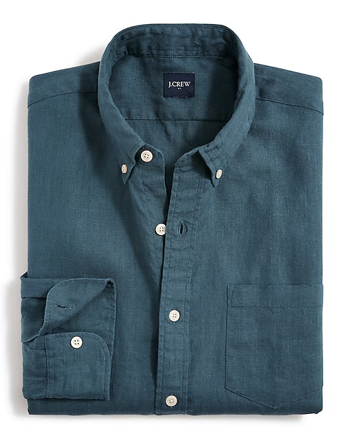Slim linen-blend shirt | J.Crew Factory