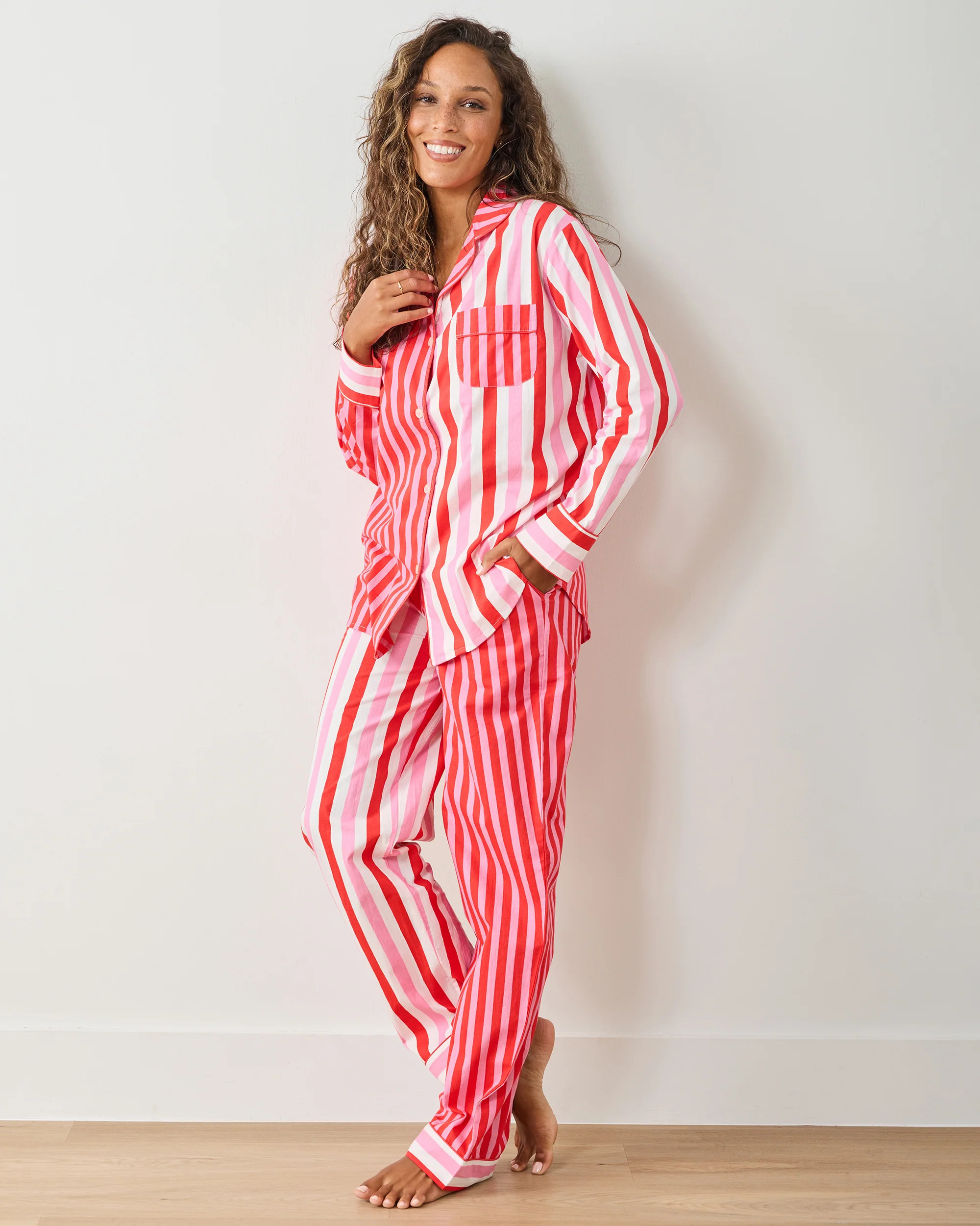 Taffy Stripes - Tall Long PJ Set - Peppermint Swirl | Printfresh
