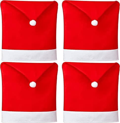 Christmas Chair Covers-4PCS/6PCS Santa Hat Christmas Dining Chair Cover,Used to Decorate Restaura... | Amazon (US)