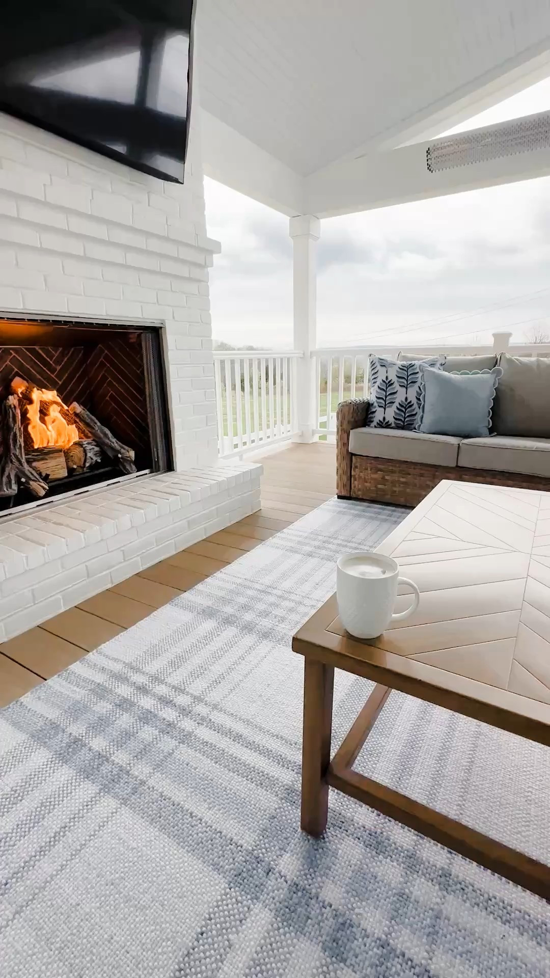 My new favorite spot to drink my coffee ☕️🔥

Back porch decor, porch furniture, deck furniture, patio furniture, outdoor furniture, outdoor pillows, outdoor rug, outdoor fireplace, coastal decor, Serena and Lily, coastal pillows, blue and white pillows

#LTKHome #LTKStyleTip #LTKSeasonal