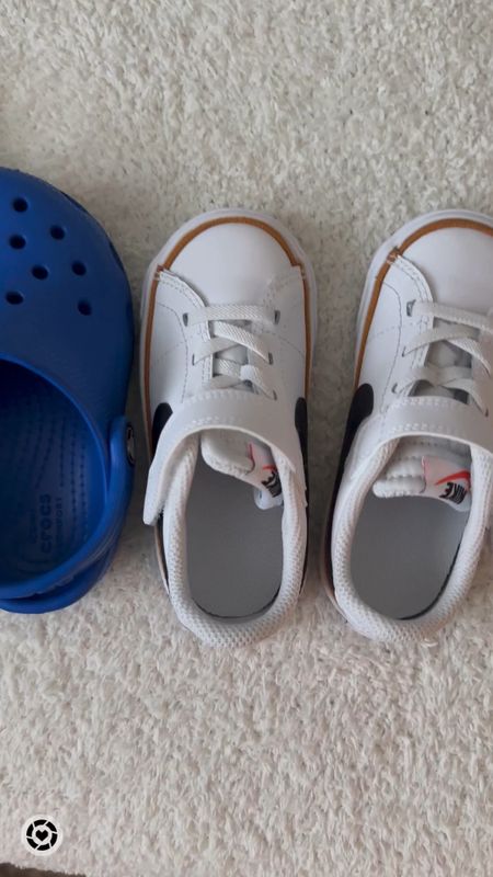 Getting my toddler ready with new shoes for spring and summer. I don’t think kids need a lot of shoes because they grow so fast but 3-4 pairs is good if they go out a lot! So far we have blue Crocs and white Nikes. I still plan to get him another pair of everyday shoes and white Native shoes or Crocs. Haven’t decided. Easter shoes

#LTKSpringSale #LTKfamily