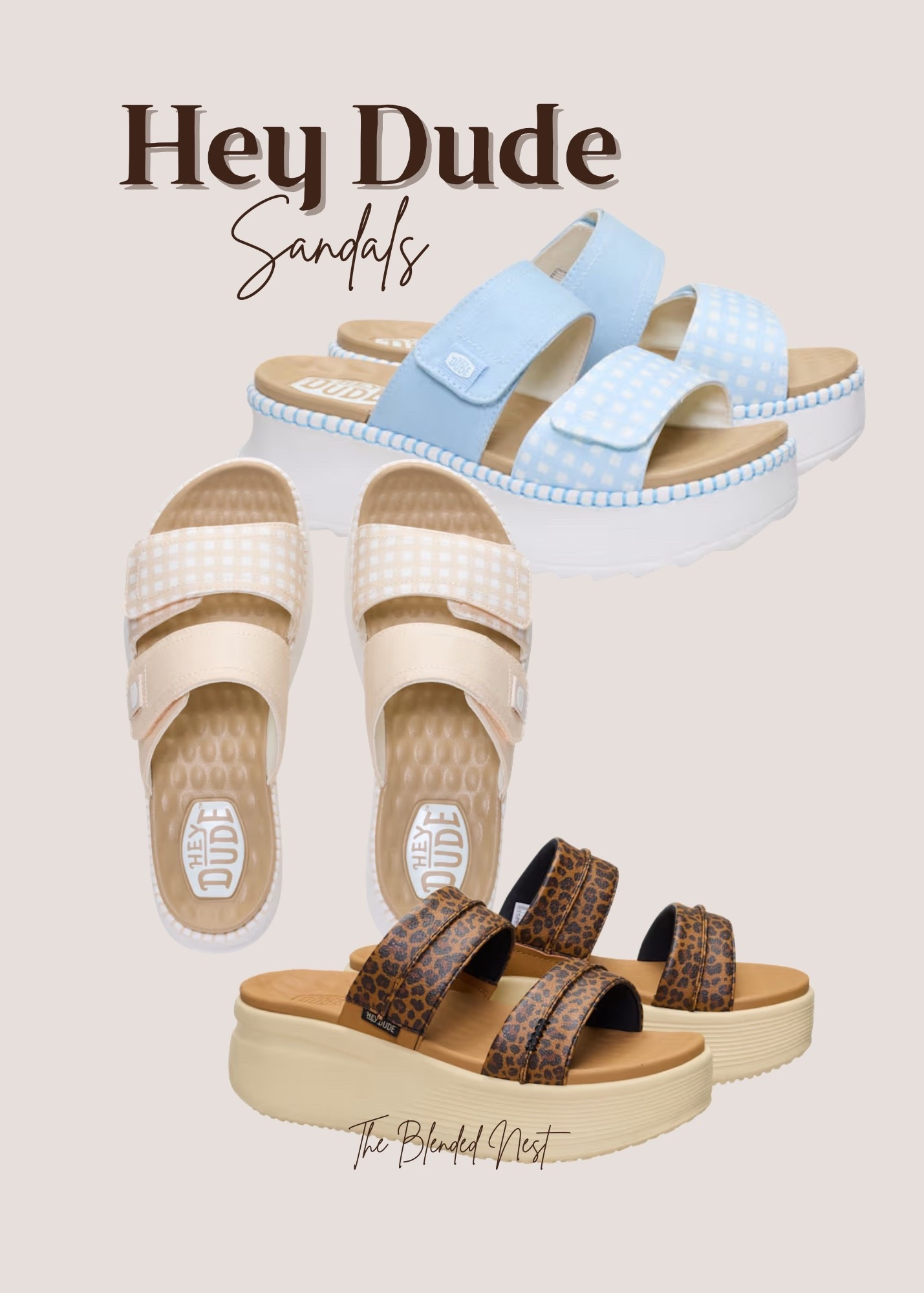 Gingham and leopard print Hey Dude sandals??  Yes!!!   I weave a pair of these and they are amazing!  They have a cushioned sole with a great arch support and they’re just like wearing slippers.  
***I size down a whole size  

#LTKSeasonal #LTKOver40