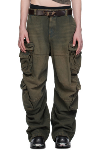 SSENSE Exclusive Brown Denim Cargo Pants | SSENSE