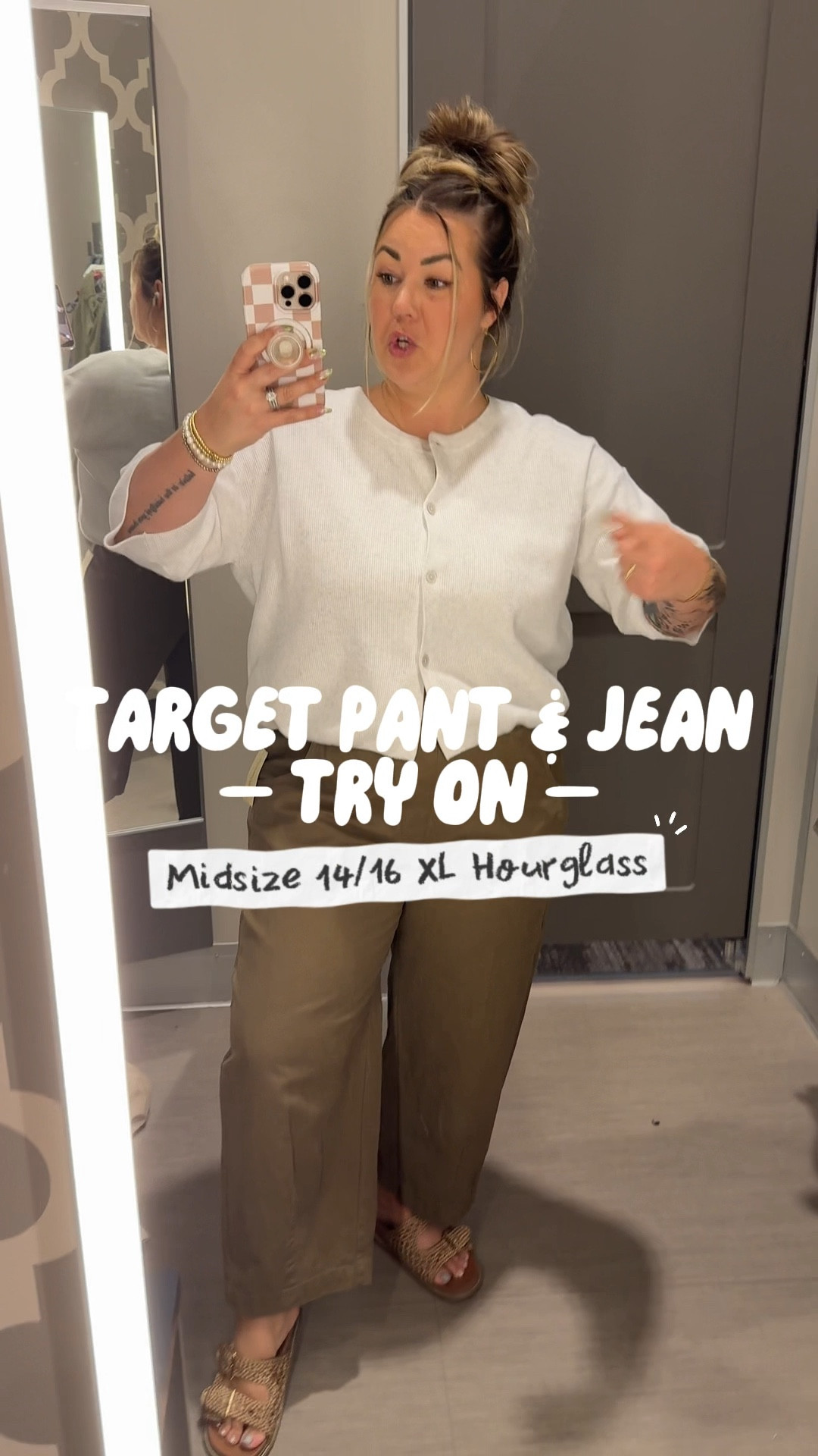 This is why I do try on videos, because not everything will work for an hourglass body type. & I want you to know the things that do 😘 
📏 I’m 5’4” / 33 pant / size 14/16 / XL
📏 pants all size 16

#LTKMidsize #LTKSeasonal #LTKFindsUnder50