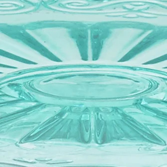 The Pioneer Woman 10.25 in Round Glass Kitchen Cake Stand, Teal | Walmart (US)