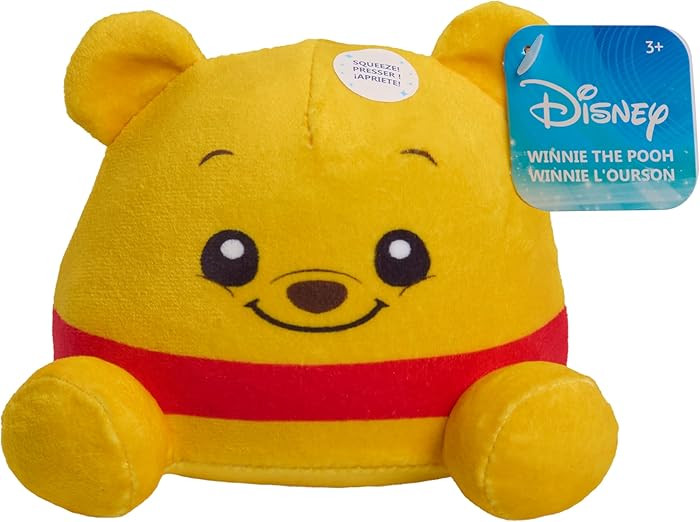Disney Classics Winnie The Pooh Weighted Small Plush, 4-inch Stuffed Animal, Kids Toys for Ages 3... | Amazon (US)