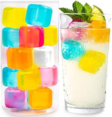 Reusable Ice Cubes For Drinks - Chills Drinks Without Diluting Them - Made From BPA Free Plastic ... | Amazon (US)