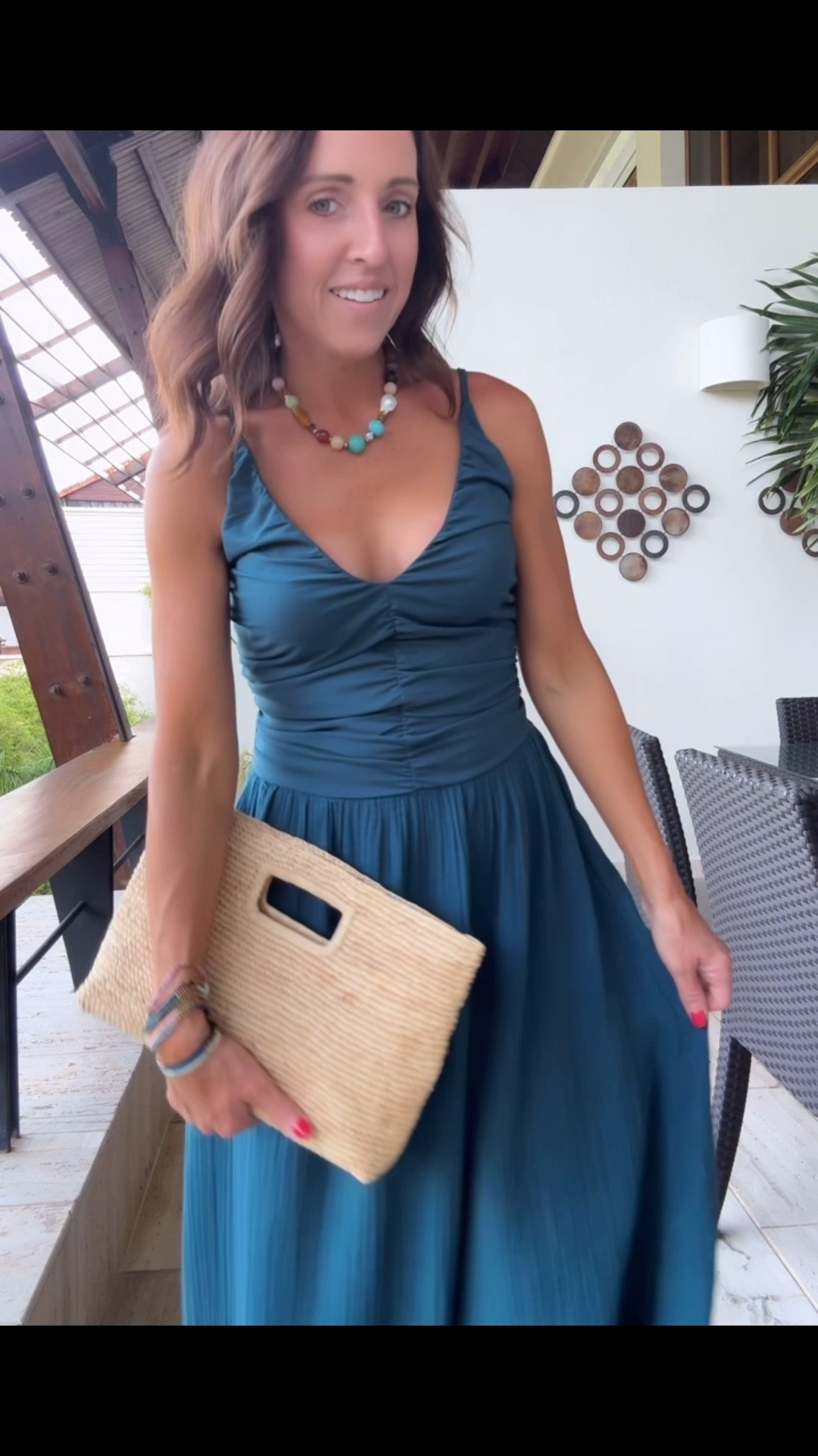 Dinner look for our last night of vacation. Gauze skirt dress. Straw clutch. 
Size XS petite

#LTKootd #LTKPetite #LTKTravel