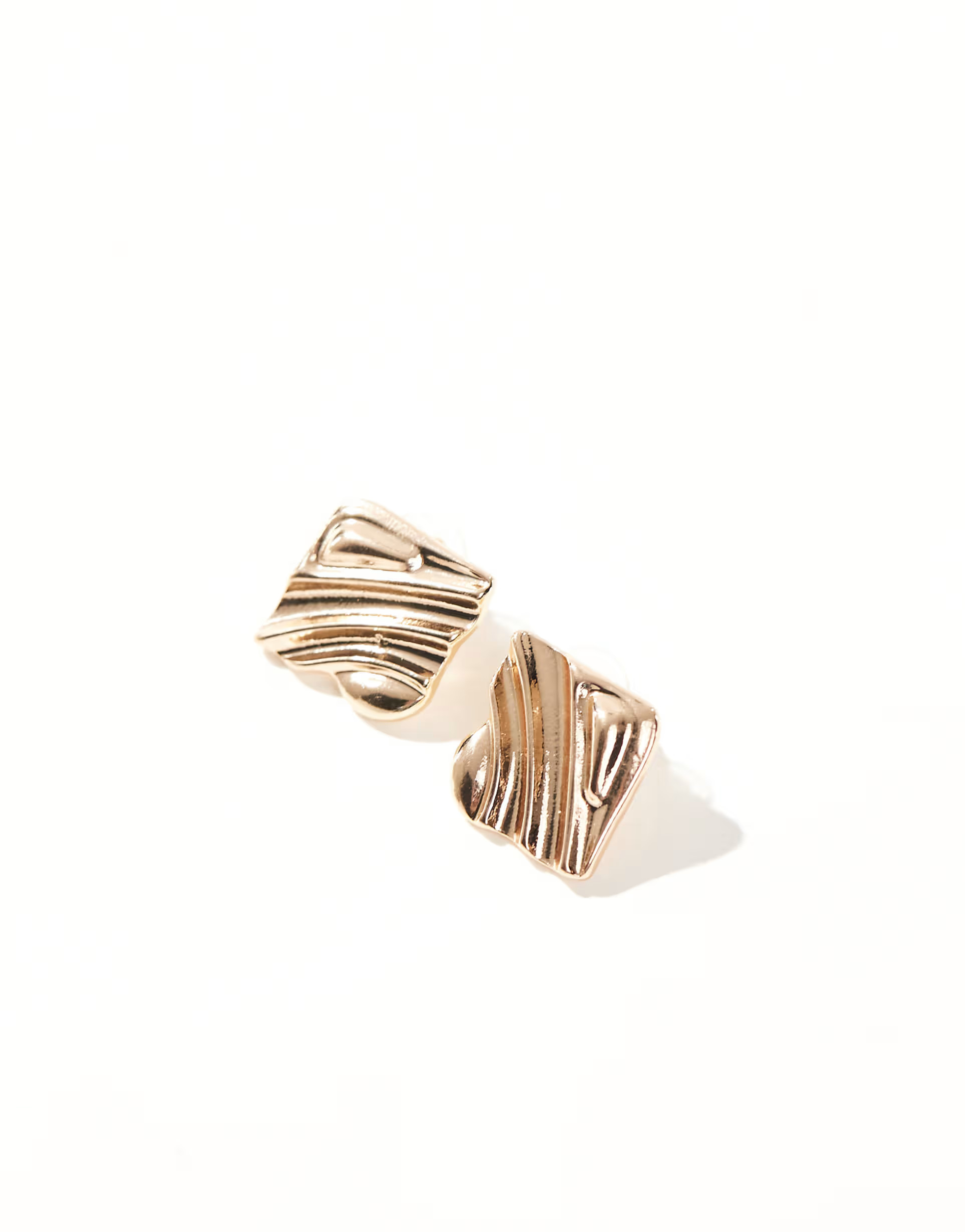 Kaiia textured square earrings in gold | ASOS (Global)