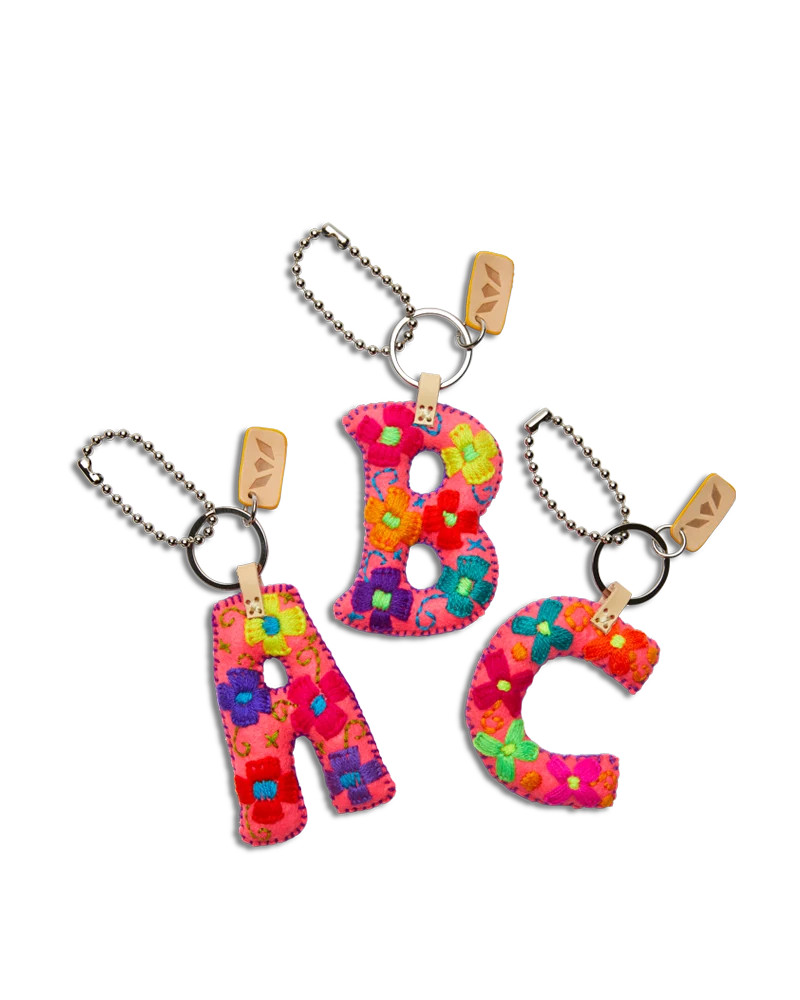 Bag Charm | Pink Felt Alphabet | Consuela | Consuela