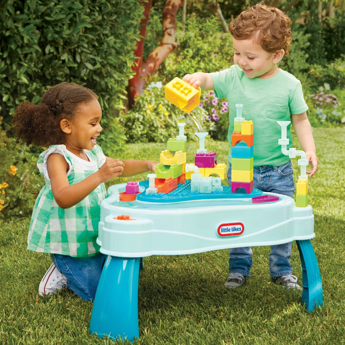 Little Tikes Build and Splash Deluxe Water Table with Block Set - 50pc | Target