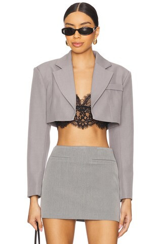 ALL THE WAYS Darla Crop Blazer in Grey from Revolve.com | Revolve Clothing (Global)