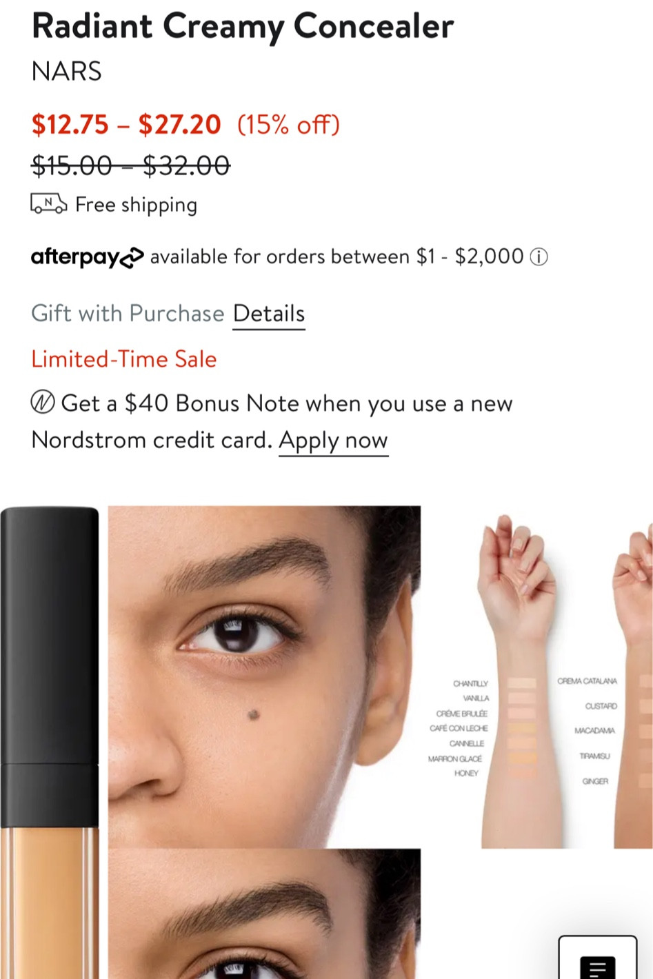 Nars radiant creamy concealer on sale at Nordstrom 

#LTKbeauty #LTKunder50 #LTKsalealert