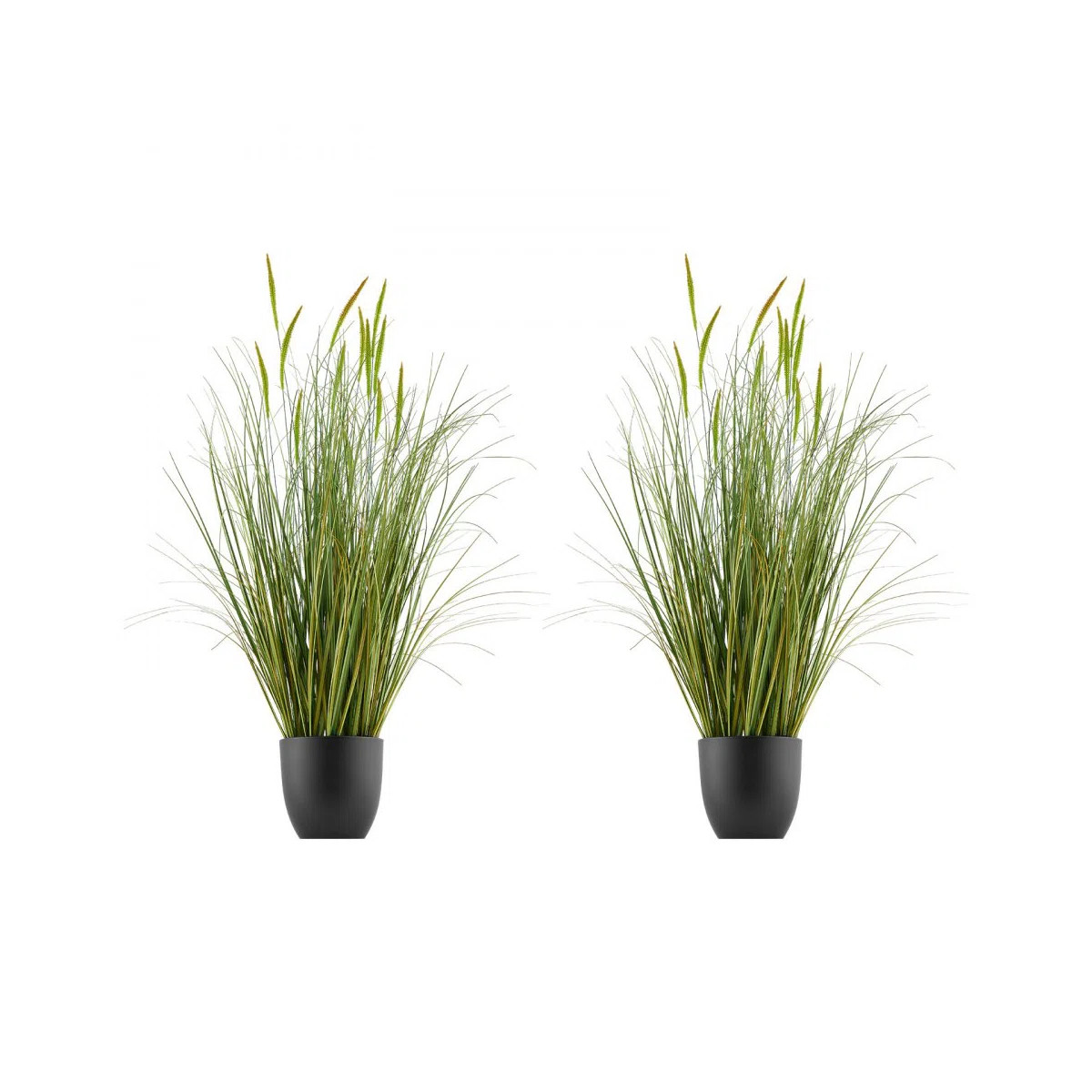Artificial Grass Plant, 35 inch Cattail Grass in Pot, Premium PVC Faux Fake Greenery Shrubs Plant... | Wayfair North America