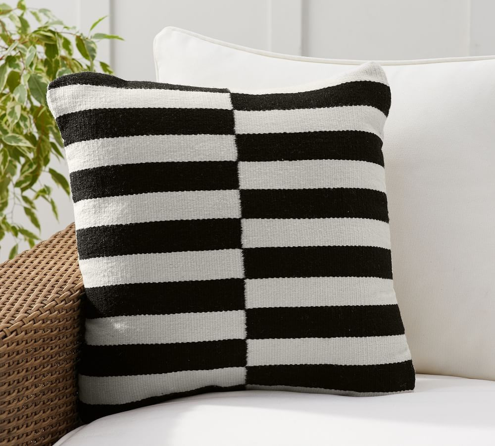 Skye Eco-Friendly Textured Indoor/Outdoor Pillow | Pottery Barn (US)