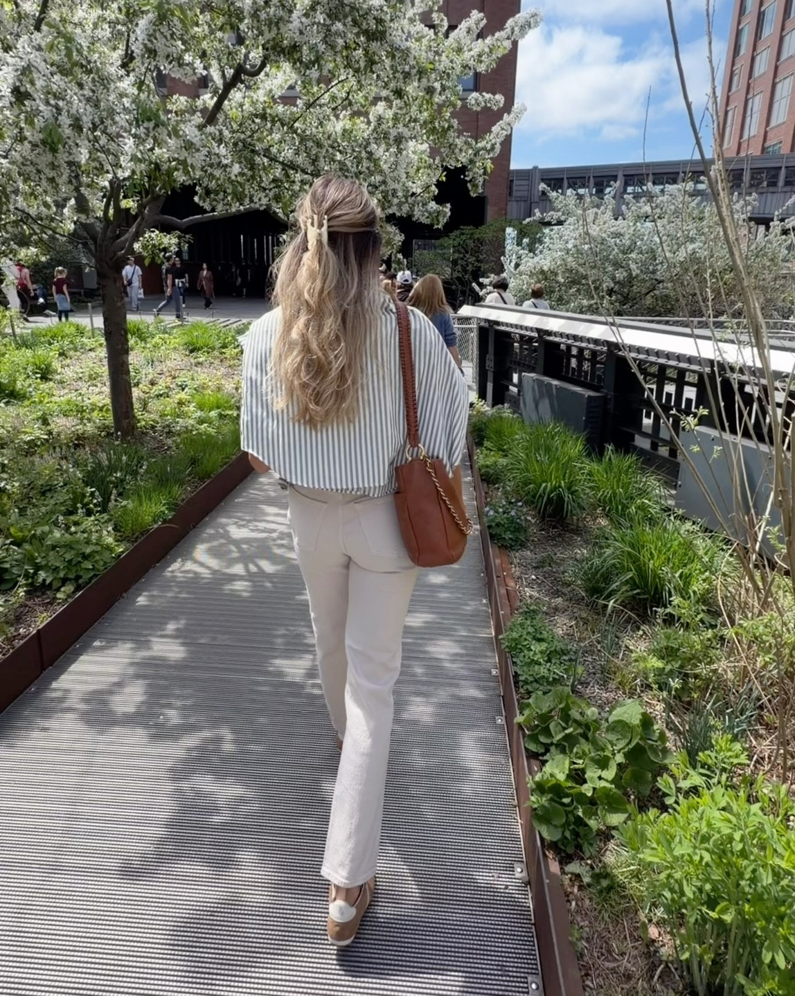 Spring in NYC 💛 

Small everything, 26 extra long 

Spring outfit, silk and lace, silk top, lace top, sneakers, easy outfit ideas, spring outfit ideas, Chanel, hair clip 

#LTKTall #LTKmomlife #LTKootd